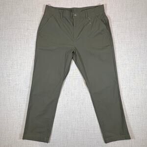 Eddie Bauer Hiking Pants Ripstop Olive Green Womens 12 34x26.5 Gorpcore Travel
